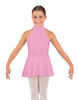 Solid Lycra Halter Collar Dress