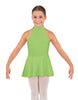 Solid Lycra Halter Collar Dress