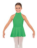 Solid Lycra Halter Collar Dress