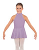 Solid Lycra Halter Collar Dress