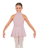 Solid Lycra Halter Collar Dress