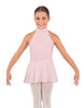 Solid Lycra Halter Collar Dress