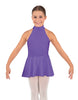 Solid Lycra Halter Collar Dress