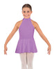 Solid Lycra Halter Collar Dress