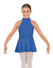 Solid Lycra Halter Collar Dress