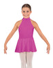 Solid Lycra Halter Collar Dress