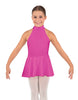Solid Lycra Halter Collar Dress
