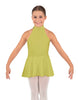 Solid Lycra Halter Collar Dress