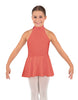Solid Lycra Halter Collar Dress