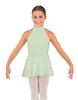 Solid Lycra Halter Collar Dress