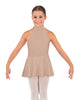 Solid Lycra Halter Collar Dress