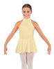 Solid Lycra Halter Collar Dress