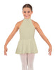Solid Lycra Halter Collar Dress