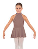 Solid Lycra Halter Collar Dress