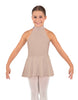 Solid Lycra Halter Collar Dress