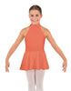 Solid Lycra Halter Collar Dress