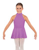 Solid Lycra Halter Collar Dress