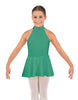 Solid Lycra Halter Collar Dress