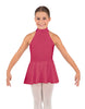 Solid Lycra Halter Collar Dress