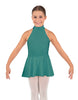 Solid Lycra Halter Collar Dress