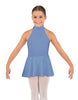 Solid Lycra Halter Collar Dress
