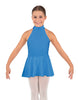 Solid Lycra Halter Collar Dress