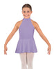 Solid Lycra Halter Collar Dress