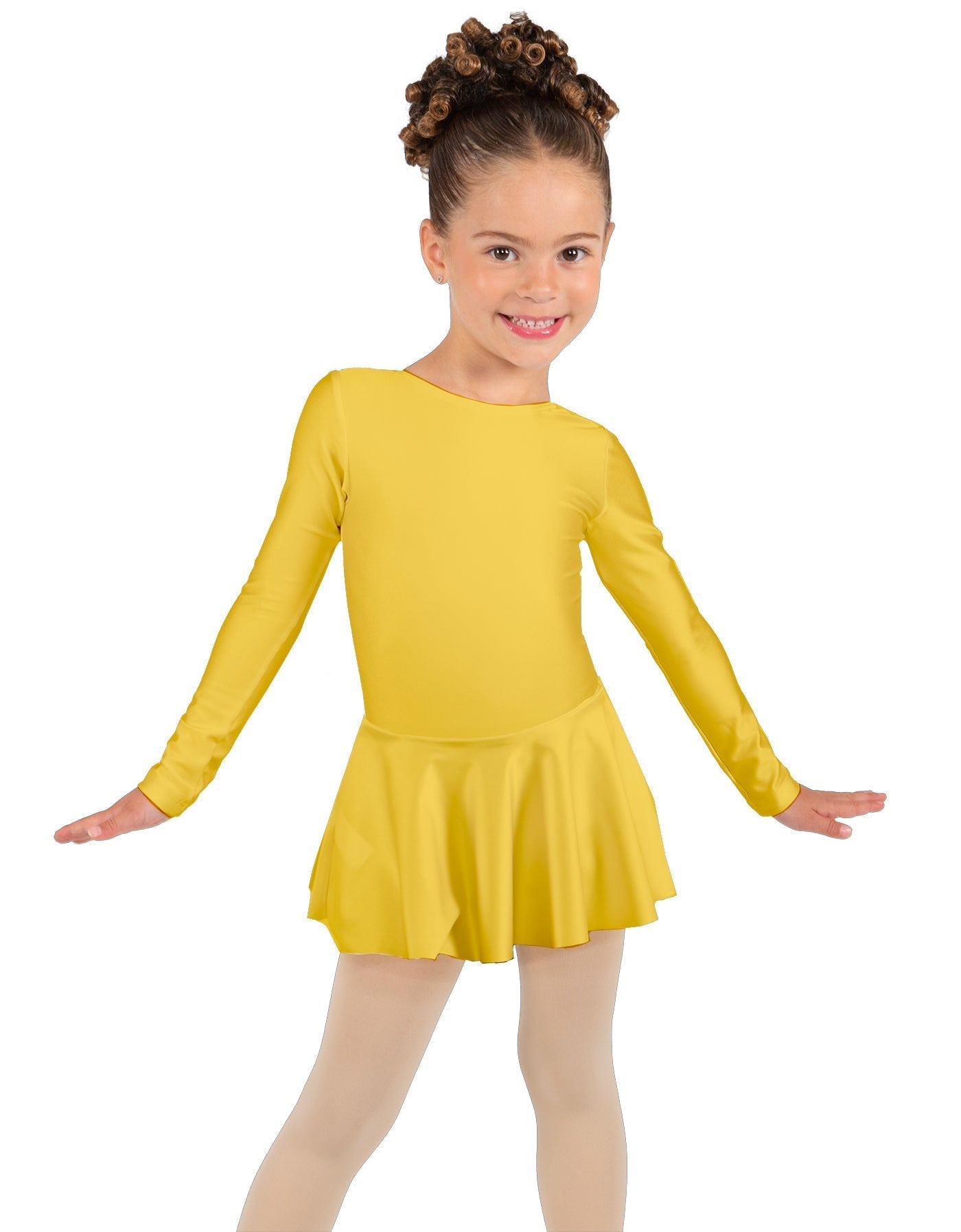 Solid Lycra Long Sleeve Dress