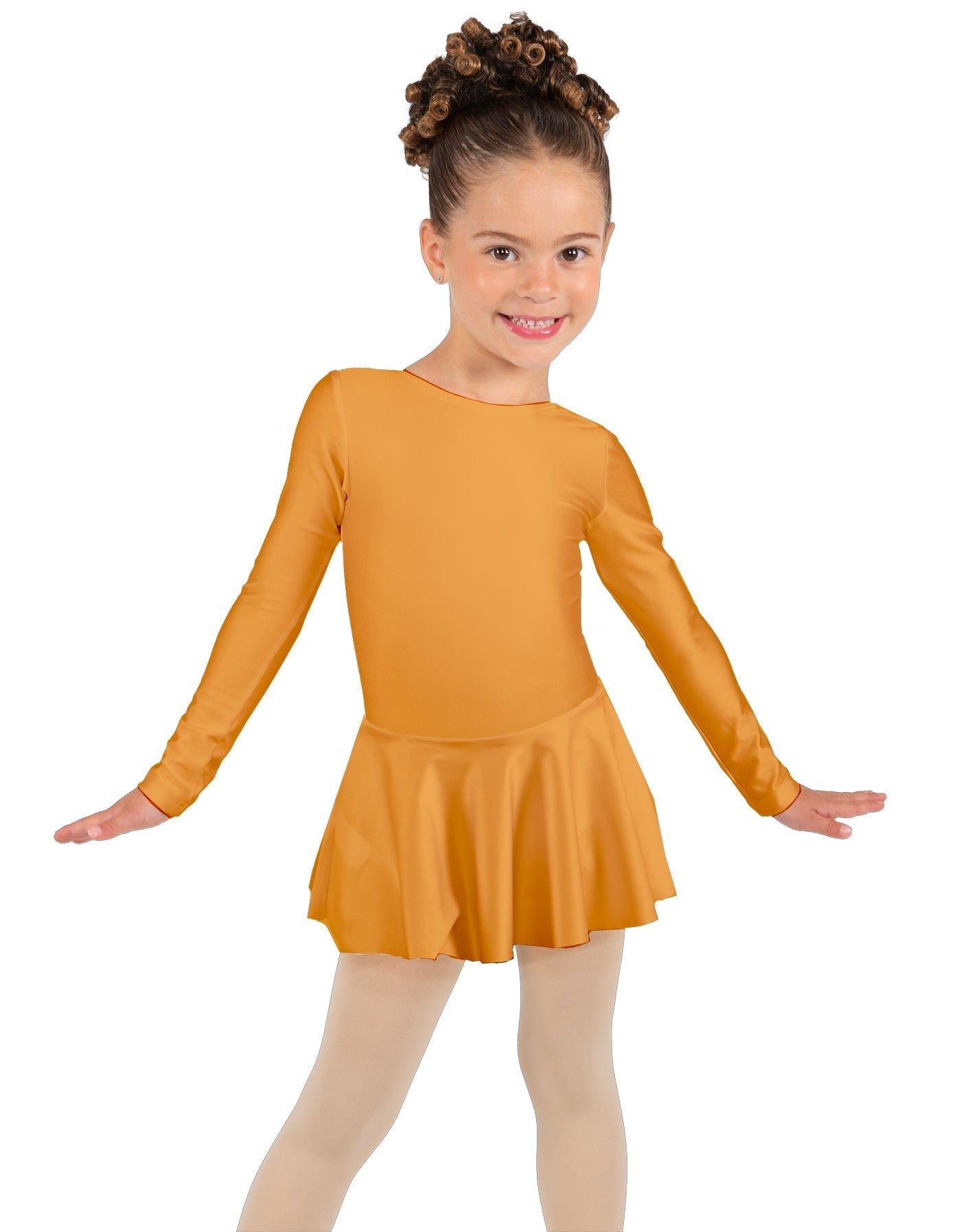 Solid Lycra Long Sleeve Dress