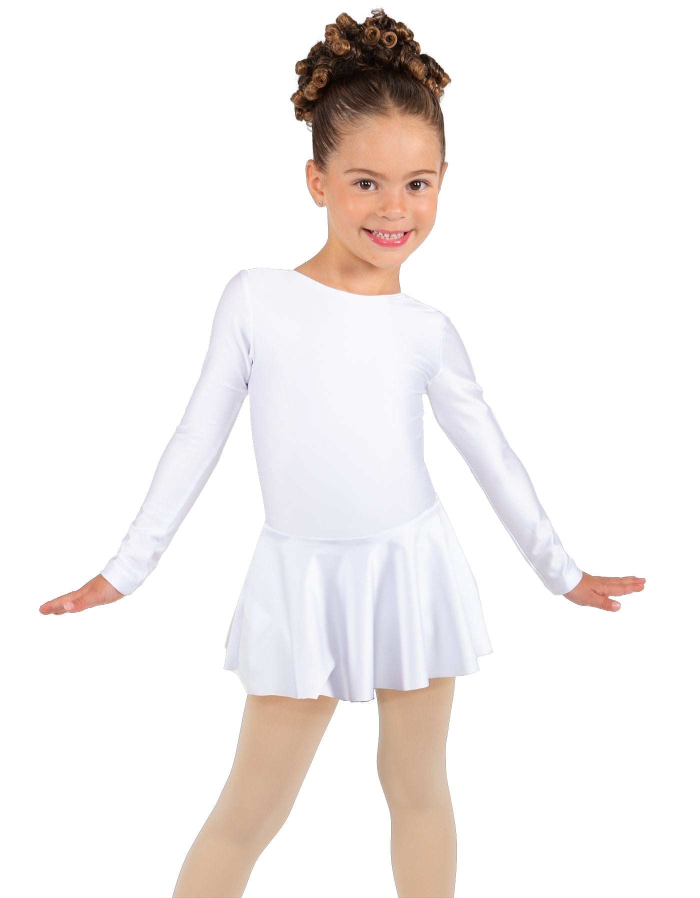 Solid Lycra Long Sleeve Dress