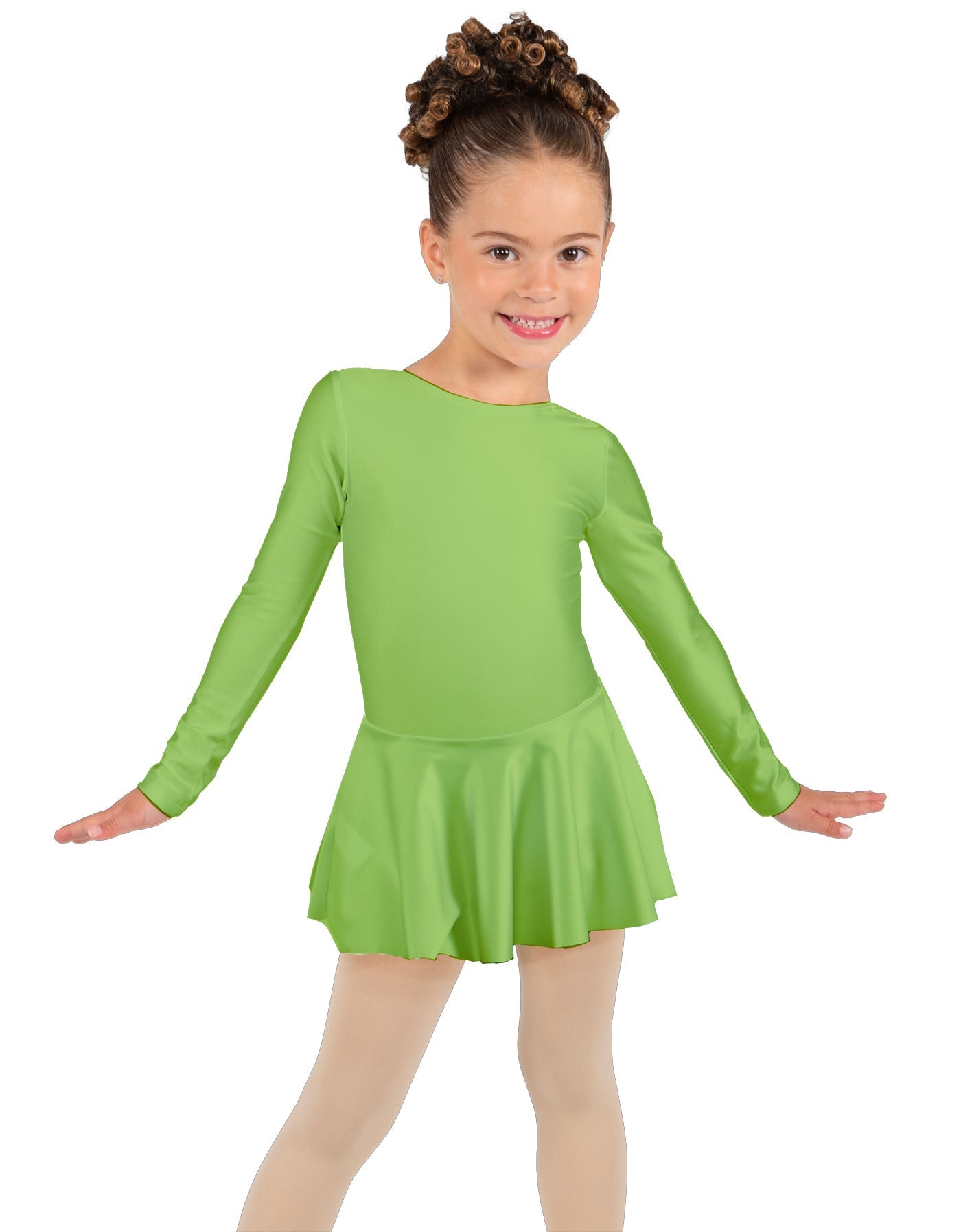 Solid Lycra Long Sleeve Dress