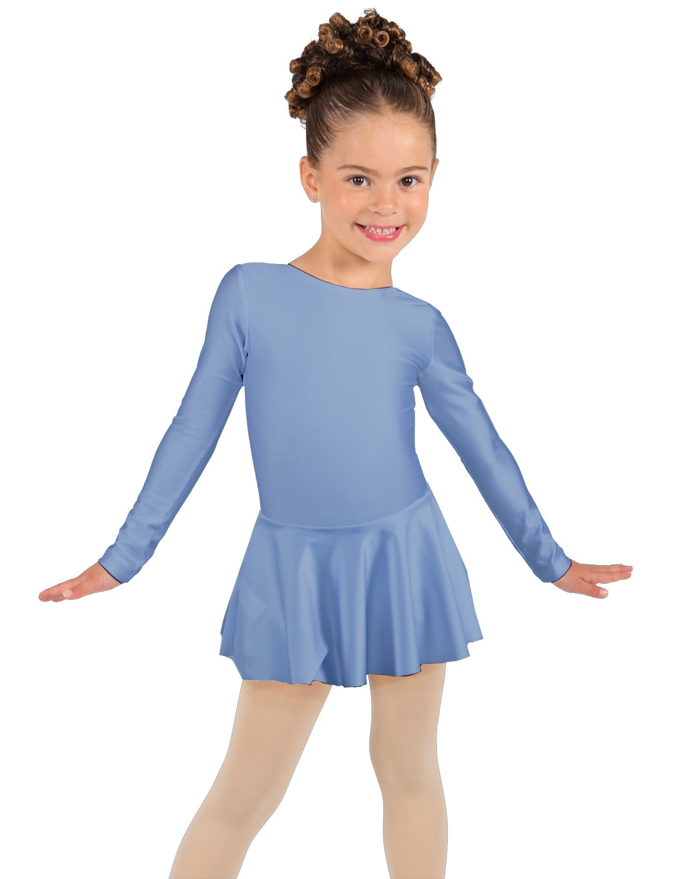 Solid Lycra Long Sleeve Dress