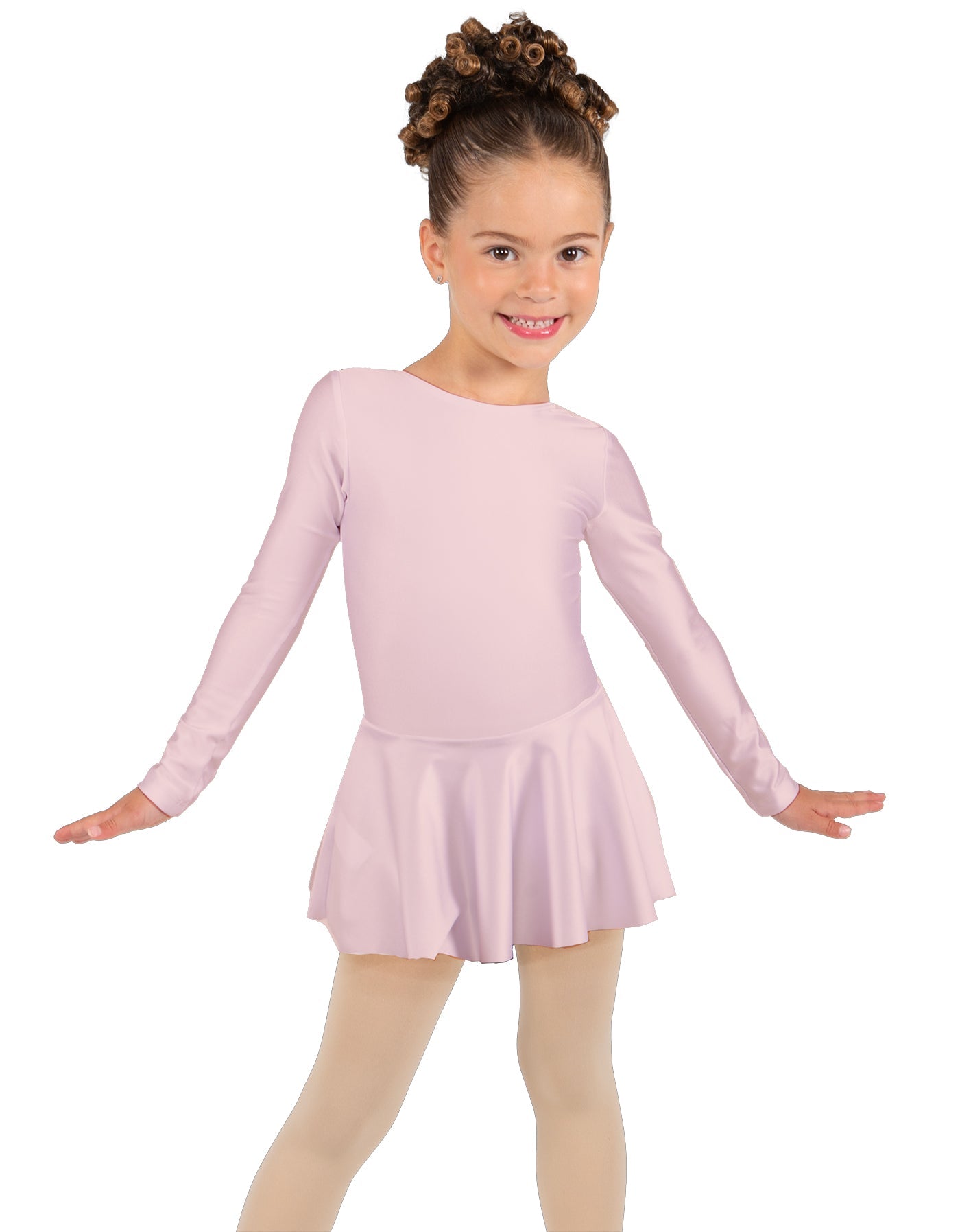 Solid Lycra Long Sleeve Dress