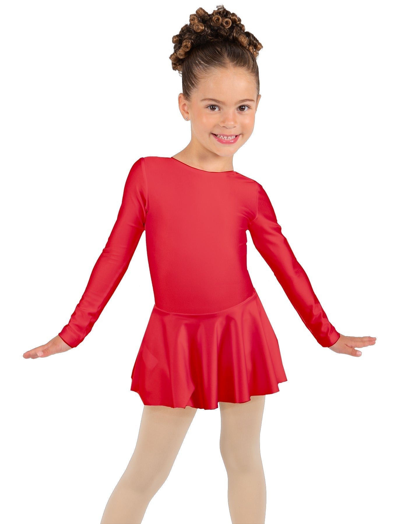 Solid Lycra Long Sleeve Dress