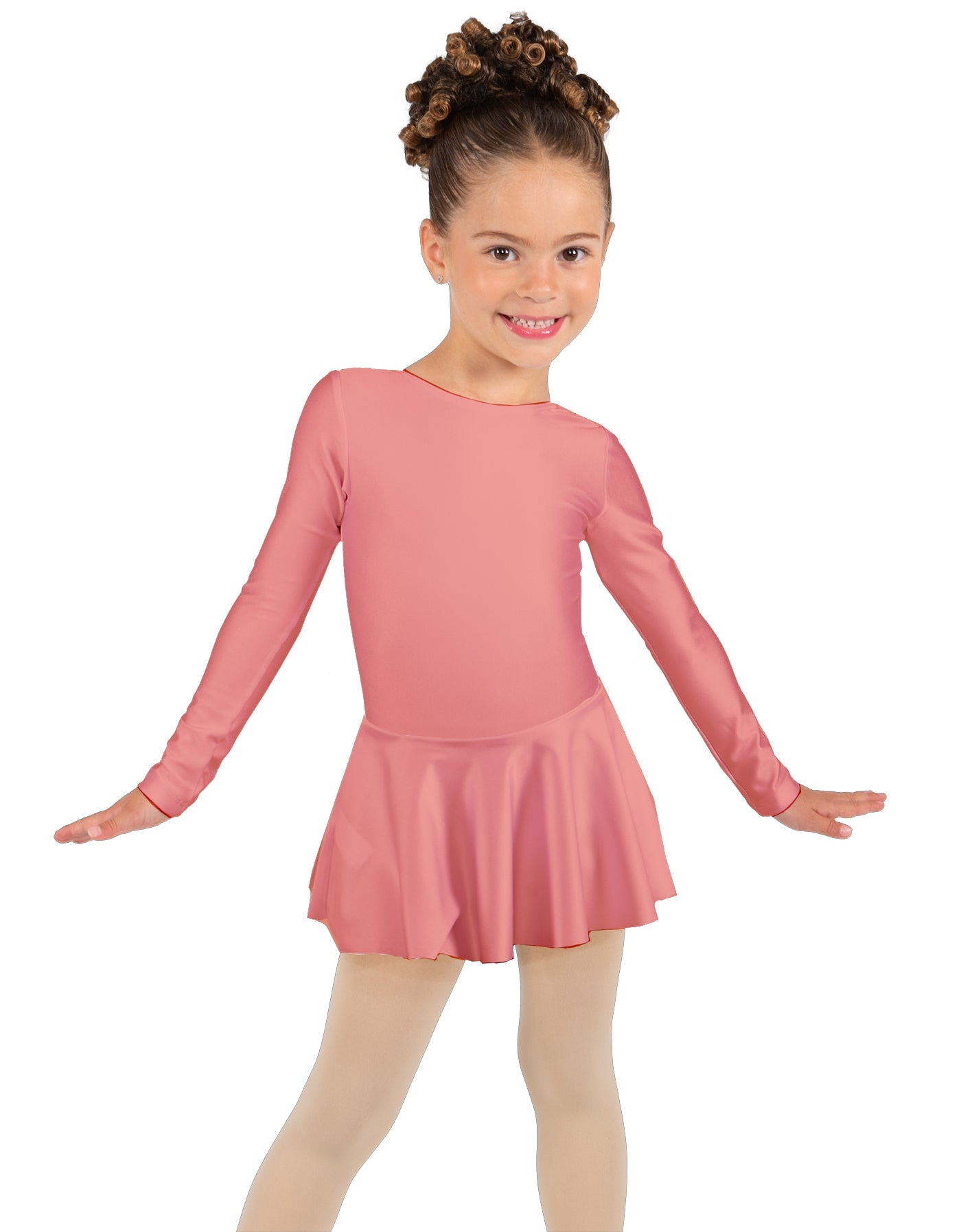 Solid Lycra Long Sleeve Dress