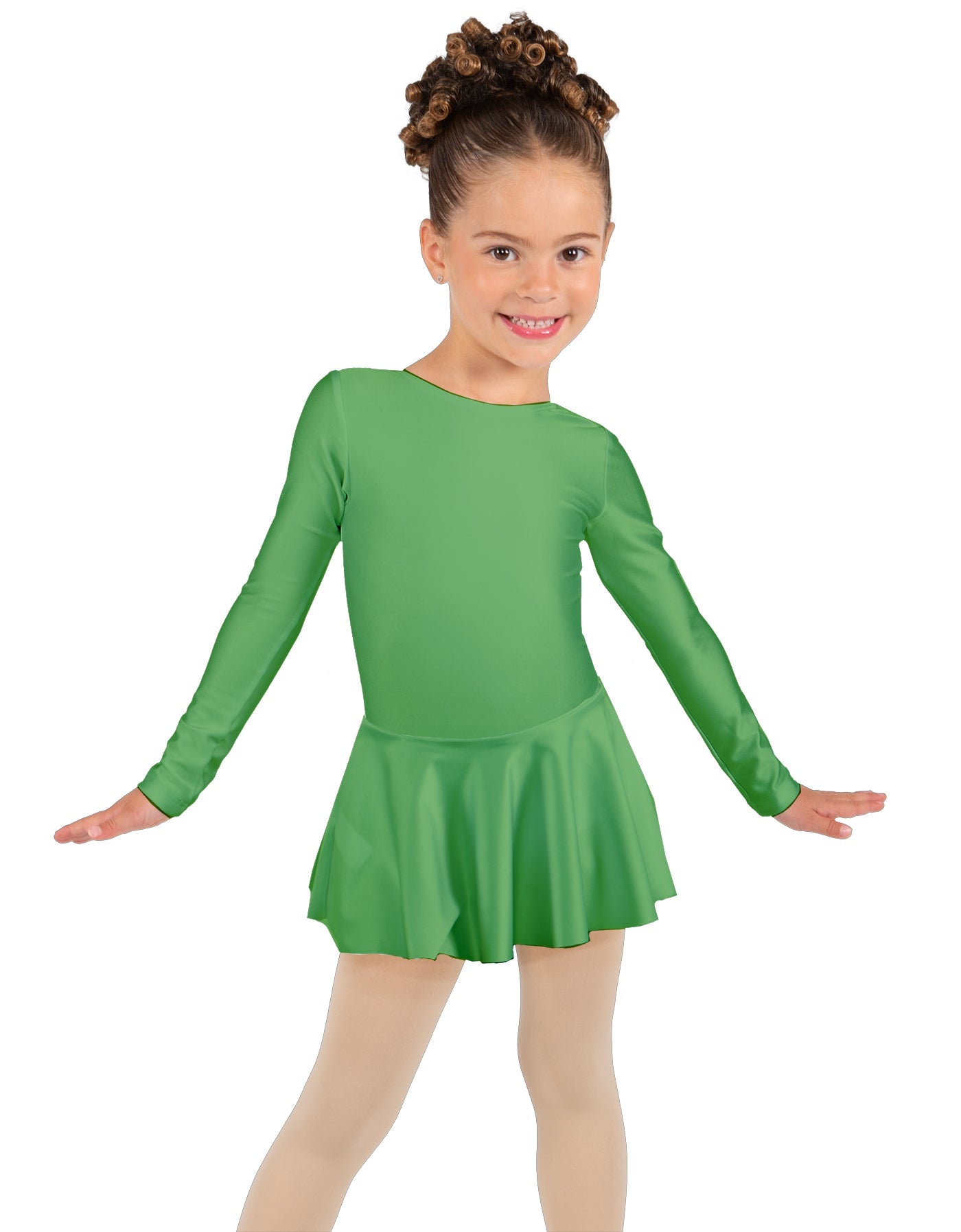 Solid Lycra Long Sleeve Dress