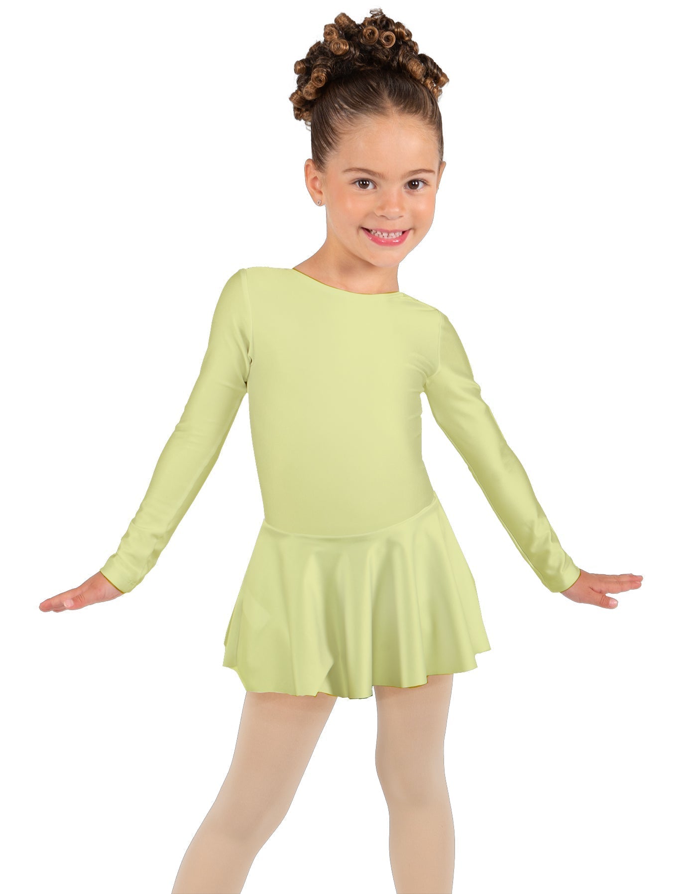 Solid Lycra Long Sleeve Dress