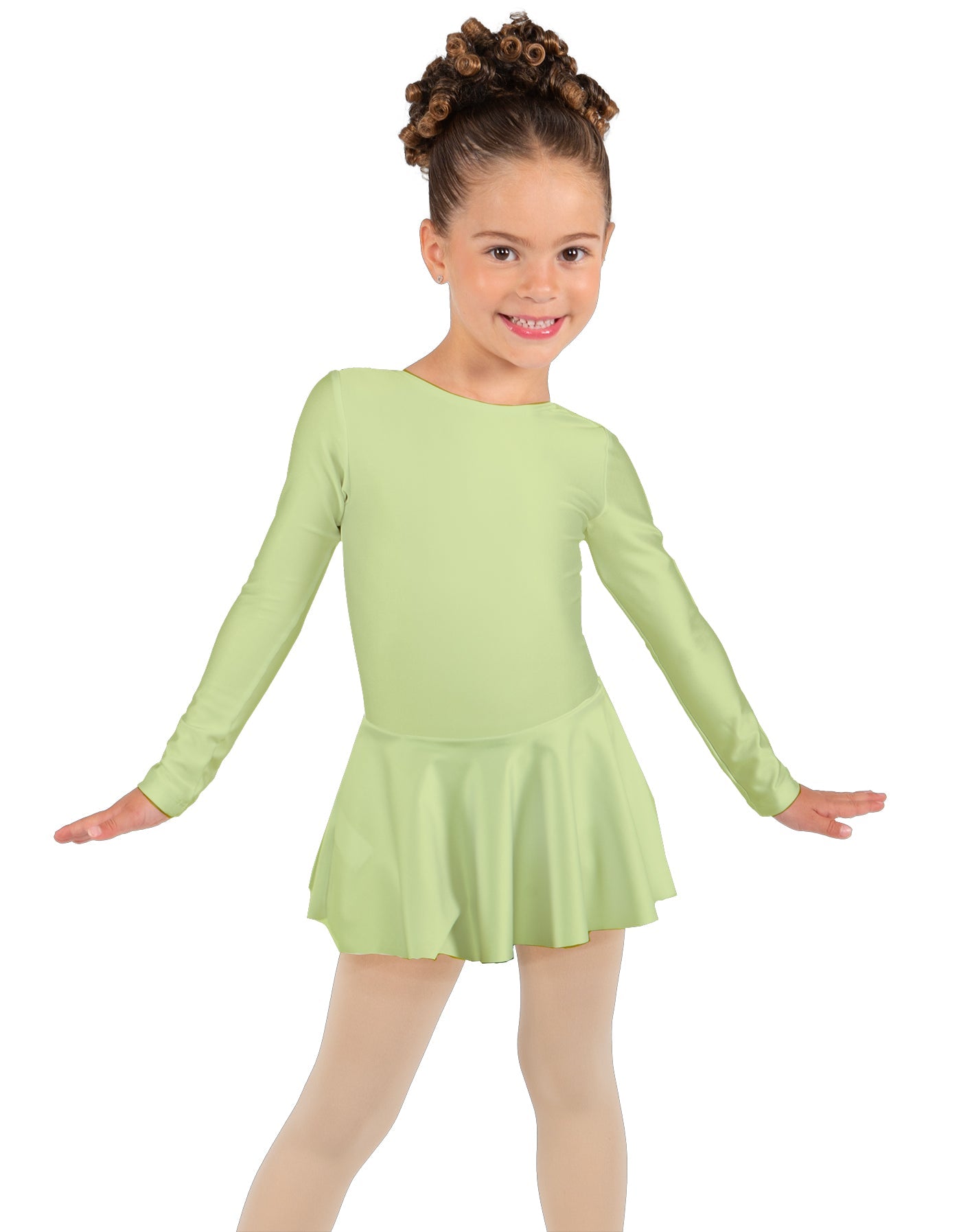 Solid Lycra Long Sleeve Dress