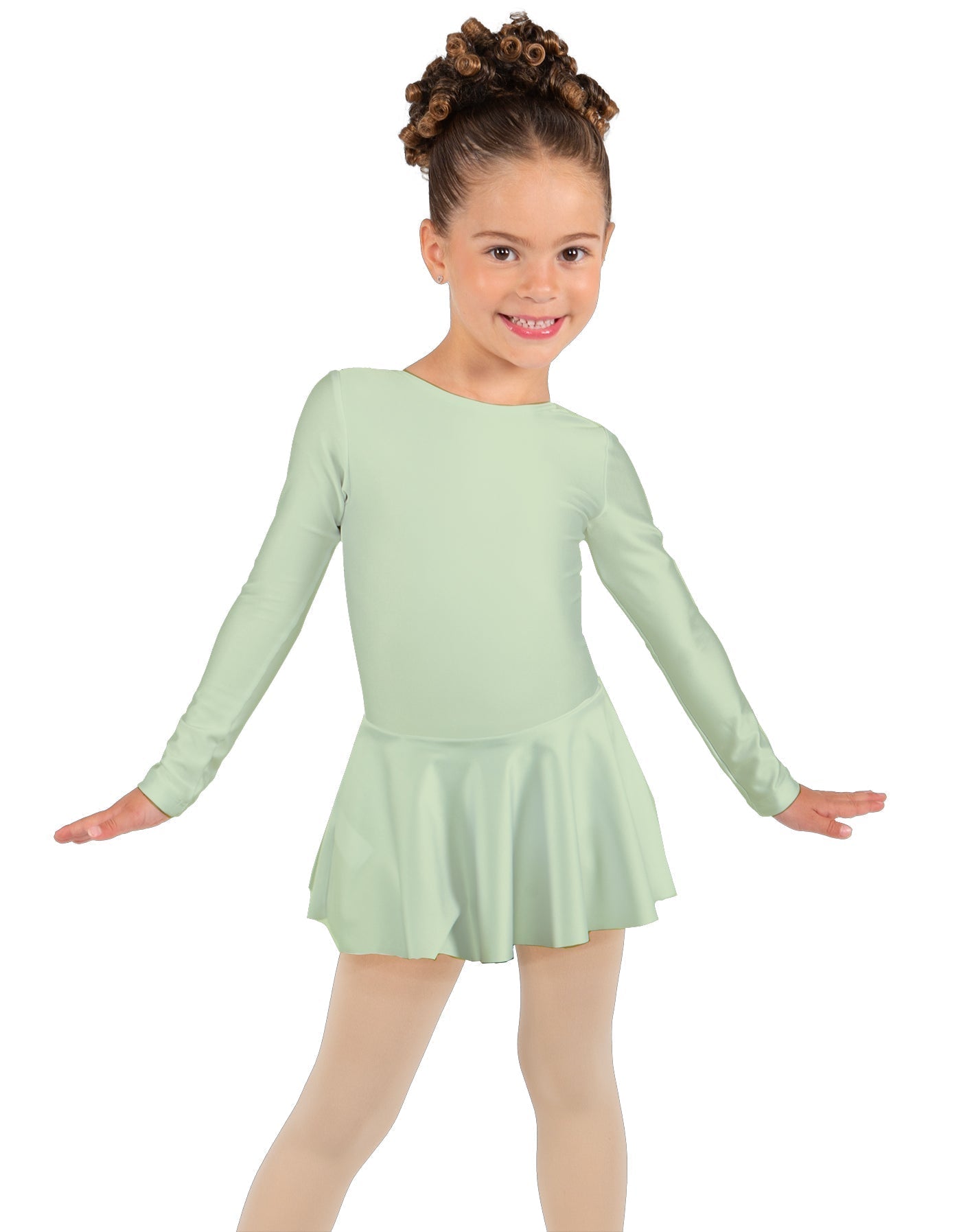 Solid Lycra Long Sleeve Dress