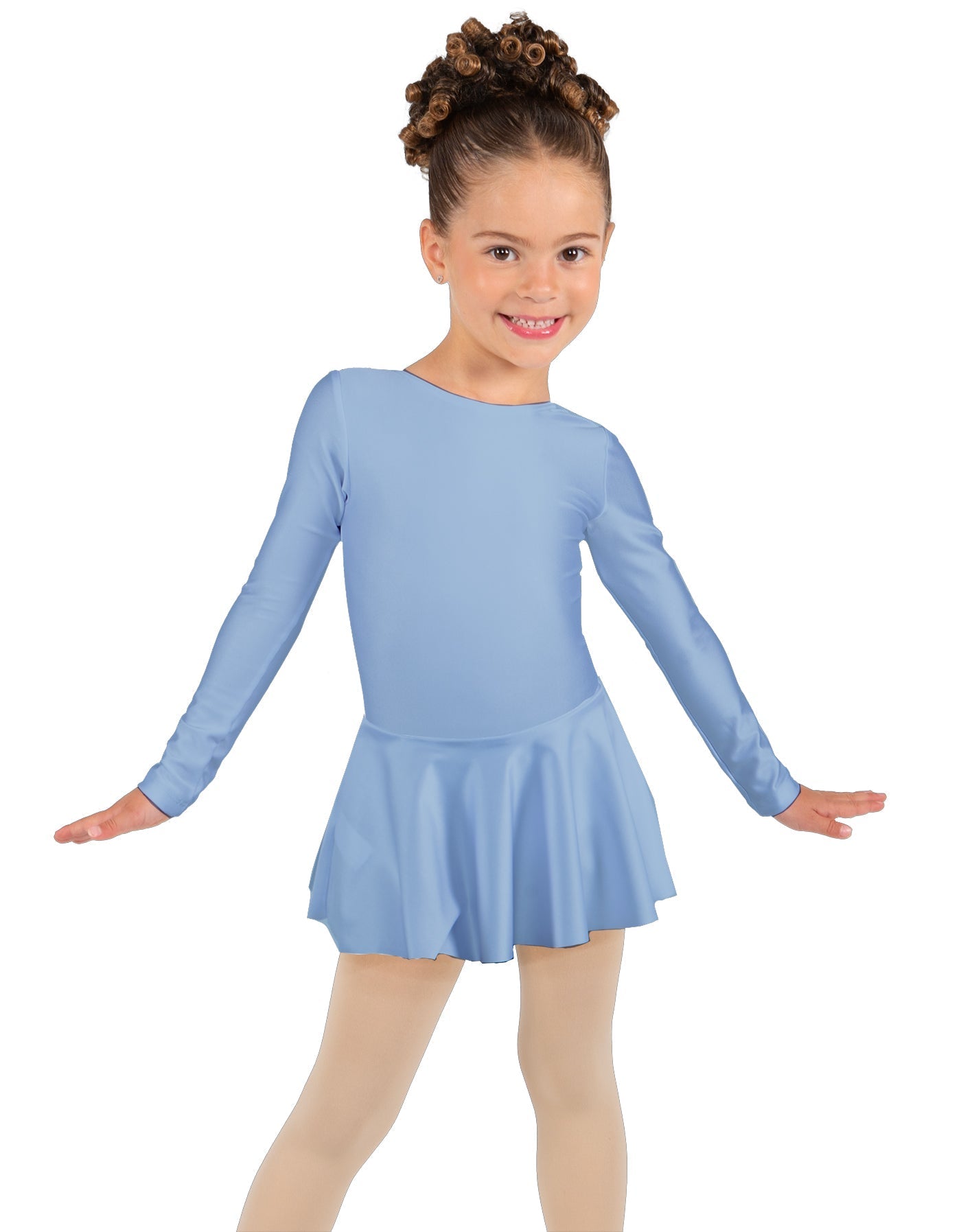Solid Lycra Long Sleeve Dress