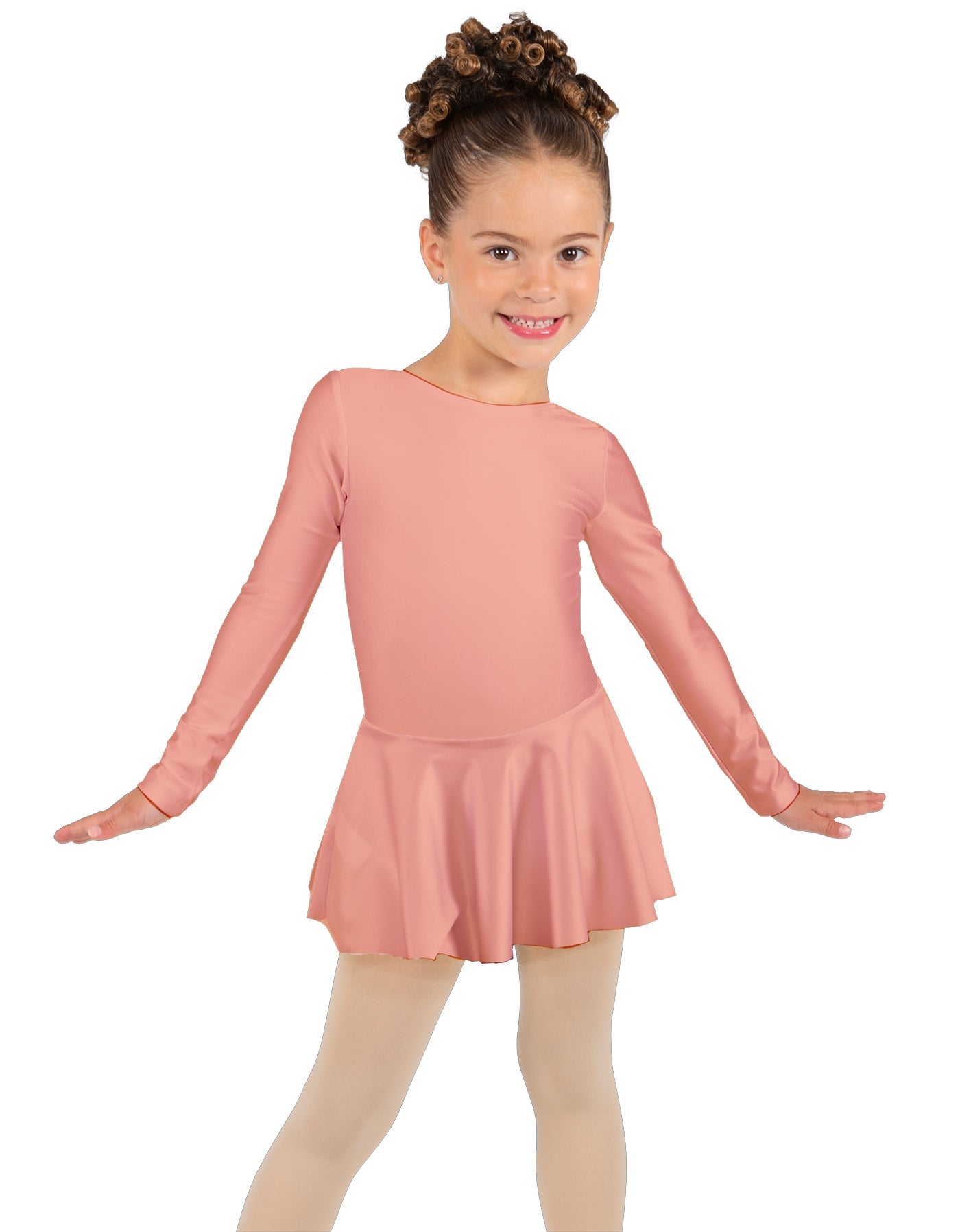 Solid Lycra Long Sleeve Dress