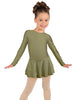 Solid Lycra Long Sleeve Dress
