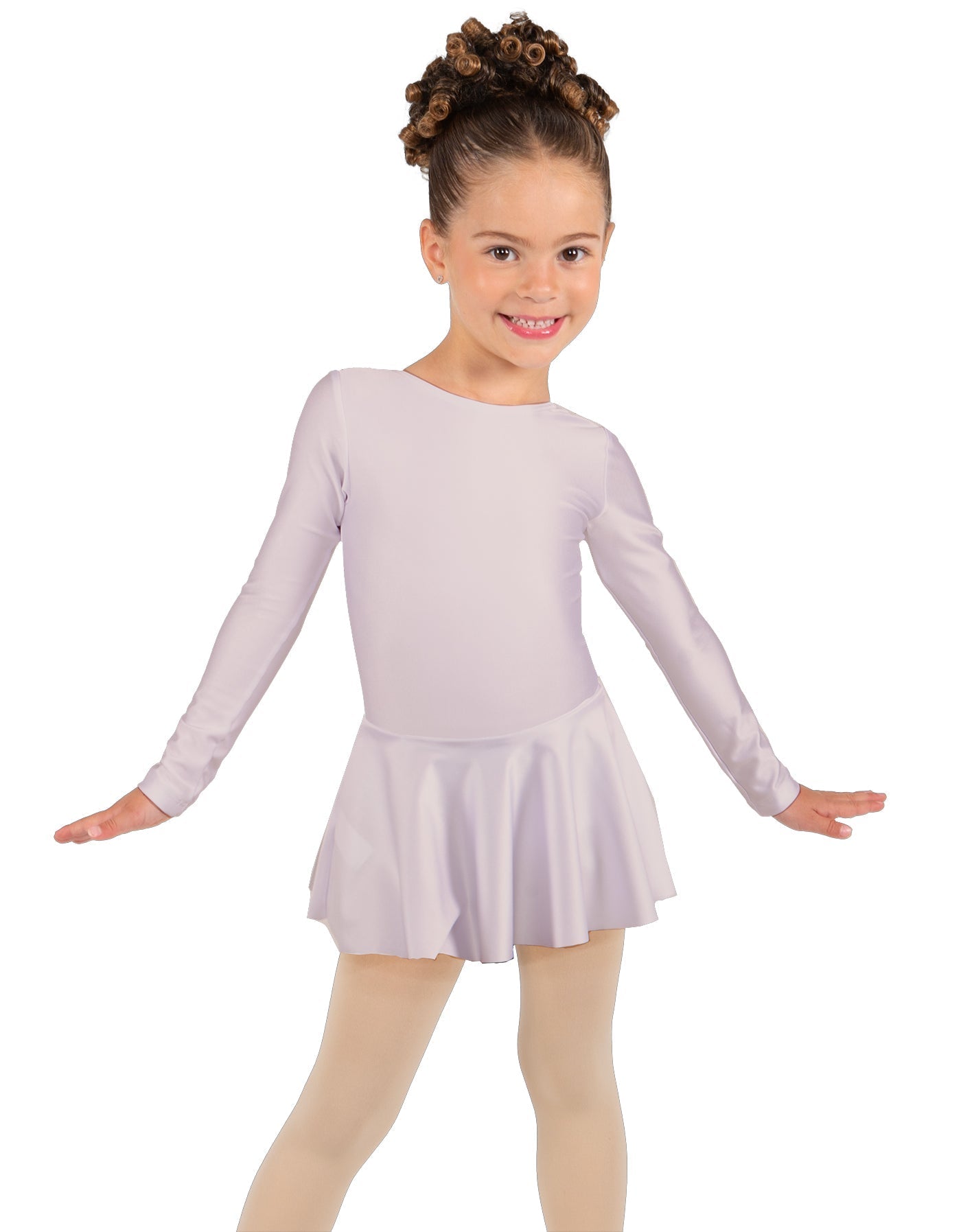 Solid Lycra Long Sleeve Dress