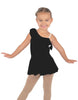 Solid Lycra One Shoulder w Ruffle Dress