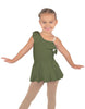 Solid Lycra One Shoulder w Ruffle Dress