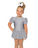 Solid Lycra Puff Sleeve Dress