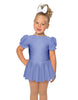 Solid Lycra Puff Sleeve Dress