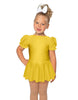 Solid Lycra Puff Sleeve Dress