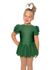 Solid Lycra Puff Sleeve Dress