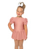 Solid Lycra Puff Sleeve Dress